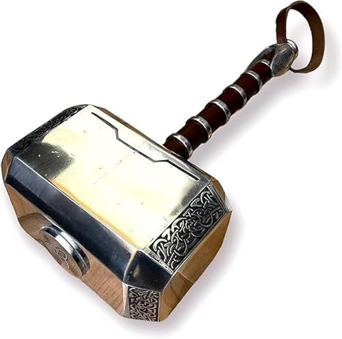 Aluminium Metal Thor Hammer Role Play Costume Accessory Halloween Prop Cosplay Collector Cool Birthdays Xmas Gifts