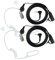 2 PCS Auricolare Radio di Sicurezza con Microfono PTT, 1 Pin 2,5 mm Compatibile con Walkie Talkie TL-KR T92 H2O T82 T62 T60 XT180 e Co-b-ra - Cuffia con Tubo Acustico ad Aria