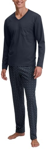 CALIDA Relax Streamline Pyjama Herren | langer Schlafanzug, weiche Interlock-Qualität und formstabiler Komfort