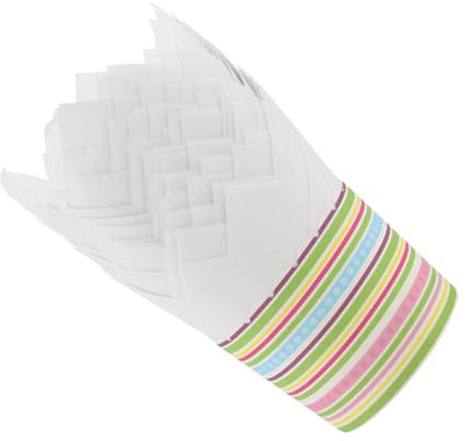 COLLBATH 150pcs Cake Tray Cup Tins Muffin Liners Dome Decorating Cheesecake Jumbo Fryers to Edible Pans Slice Pie Boxes Square Mini Muffins Baking Supplies Baking Accessories White Paper