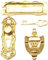 Dollhouse Knobs,4pcs Dollhouse Door Knobs Sets, 1/12 Scale Retro Miniature Lock And Key Toy Metal Door Lock Dollhouse Door Knocker Lock Doorplate Set For Dollhouse Decor