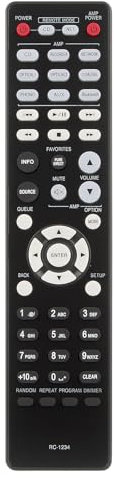 AULCMEET RC-1234 Télécommande de Remplacement Compatible avec Denon Lecteur CD Amplificateurs HD PMA-600NE PMA-1600NE DCD-600NE DCD-600 DCD600 PMA600NE DCD600NE