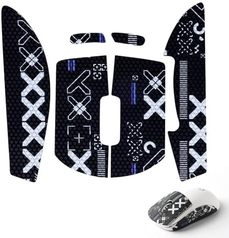Grip Souris,Autocollant de Souris Antidérapant,Mouse Grip Tape Compatible Log itech G Pro X Superlight 2,Texture Délicate,Adhésion Forte et Stable,Forte Absorption de la Transpiration,Noir