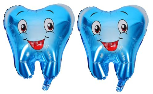 Joinpaya 2 StüCk ZahnföRmige Folienballons FüR Babyparty Dekoration Lustige Aluminium Luftballons FüR Zahn Themenfeiern Und Fotoshootings