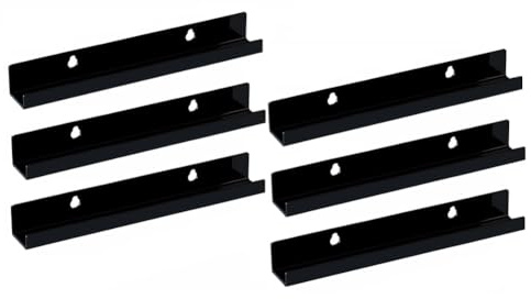 Eieenotee Acrylic Vinyl Record Floating Shelves 6 Pack, Acrylic Record Shelf for Display, Vinyl Record Display Holder(7Inch) Easy Install Easy to Use A