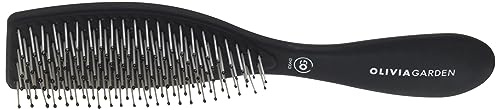 Olivia Garden iStyle™ Professional Styling Hair Brush for THick Hair - Flexible Stylings, Snag-Free, Compact Hairbrush