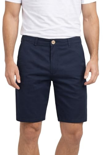 Xact Pantaloncini Uomo Chino Bermuda Cotone Stretch Regolare Pantaloni Corti Estivi Casual Golf Eleganti Tasche Zip Twill Leggeri Vacanza Lavoro