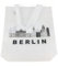 Starlet24 Berlin Jutebeutel Hipster Tasche Shopper Stofftasche Einkaufstasche Freizeittasche Beutel Souvenir Andenken Einkaufsbeutel #100927 Weiß