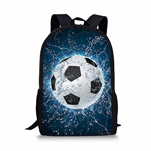 HUGSIDEA Kinderrucksack, Football 1 (Schwarz) - Y-H230C
