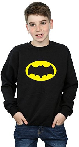 DC Comics Boys Batman TV Series Logo Sweatshirt Black 5-6 Years