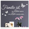Grandora Wandtattoo Spruch Familie ist, wo Leben beginnt und Liebe niemals endet... I Weiß (BxH) 80 x 40 cm I Wohnen Schmetterling Wandsticker W5547
