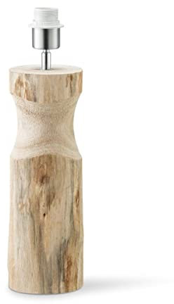 Home Sweet Home Lámpara de mesa rural pie Bodo para pantalla | lámpara | 14/14/43cm | pie de lámpara de mesa de madera | E27 | para pantalla | luminaria con diámetro max.35cm