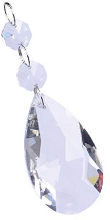 LOVIVER 10pcs -Perlen Kronleuchter Tropfen Teardrops Glas Anhänger Perlen für Dekoration, A