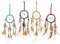 com-four® 4X Traumfänger 8cm - Besser schlafen Dank Dreamcatcher - dekorativer Wandbehang mit schönen Federn für Ihr Zimmer (04 Stück - Traumfänger)