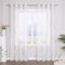 SCHOAL Transparente Gardine Schal mit Ösen Modern Vorhang Voile Wellen Muster 1 Stück BxH 140x245cm Bunt