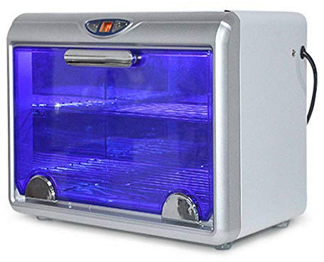 BoNew 10W UV&Ozone Sterilizer Disinfection Sanitizer Automatic Cabinet Drawer Manicure Tools Towel Ultraviolet Ozone Warm Heater SPA Equipment Sterilization Stainless Steel Box with LCD Display