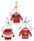 3 Stk Hänger Pullover rot weiss 12cm Christbaumschmuck Holz b538 Weihnachtsdeko Anhänger Christbaumkugeln Ski Fahren Basteln Weihnachten Weihnachtsdeko Baumschmuck Strickpullover Dekoanhänger