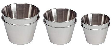 Darioles | Moules à Crème | Acier inox | idéal pour des Cannelés, Muffins, Chocolats... | EUROXANTY Accessoires de Pâtisserie | Tailles assorties | Lot de 6