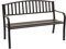 Mendler Gartenbank HWC-F43, Bank Parkbank Sitzbank, 2-Sitzer pulverbeschichteter Stahl - Vintage Bronze