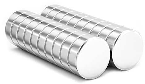Realth Neodym Magnete, Durchmesser 12 mm x 3 mm, Mini Magnete, Extrem Stark Magnete für Büro, Wissenschaft, Heimwerken, Bauen und Basteln, 20 Stück (MC1220)