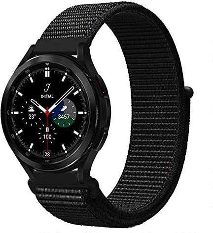Niboow 22mm Cinturino per Samsung Galaxy Watch 3 45mm/Galaxy Watch 46mm/Gear S3 Frontier/Gear S3 Classic/Gear S, Nylon cinturini per Huawei Watch GT 5/GT5 Pro /GT4 46mm - Nero
