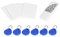 Rfid Reader Writer, Card Duplicator, Handheld RFID ID Card Reader Kopierer Writer Duplicator + 6 beschreibbare Karten + 6 Schlüsselanhänger