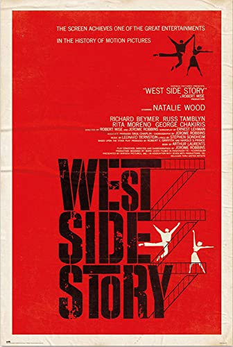 West Side Story - Classic Film - Poster - Größe 61x91,5 cm + 2 St Posterleisten Kunststoff 62 cm transparent