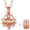 U7 Rose Gold Chain Pendant Lotus Necklace For Women Teenage Girls Stainless Steel Dad Ashes Keepsake Memory Necklaces