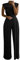 Graceyo Jumpsuit Damen Elegante, Spitze Spleißen Festlich Hochzeit Lang Weites Bein Hosen Hohe Taillen Elegant Einteiler Overall Frauen Blumenspitze Business Party Breites Hosenanzug, Schwarz, XXXL