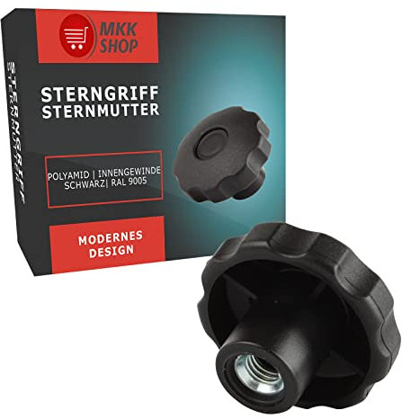 Sterngriffmutter Sterngriff Rändelmutter Sternmutter Griff Klemmmutter Schraube M10 Ø 50 mm 10 Stück