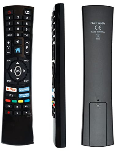 Dakana Ersatz Fernbedienung passend für Medion RC1822 Universalfernbedienung für Medion MSN40069104 Fernseher Ultra HD Remote Smart TV vorkonfiguriert und sofort einsatzbereit