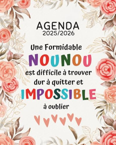 Cadeau Nounou: Agenda Nounou | Planificateur hebdomadaire une semaine sur 2 pages , Original, Pratique, Utile.