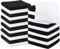 Utopia Towels Baumwoll-Waschlappen-Set – 100% ringgesponnene Baumwolle, hochwertige Flanell-Waschlappen für das Gesicht, sehr saugfähige und weiche Handtücher, 24 Stück, Schwarz/Weiß