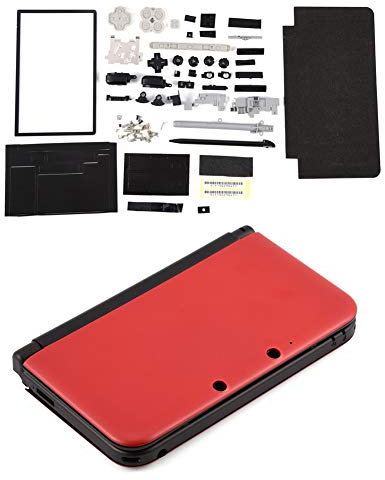 Pwshymi Replecement Case, Kunststoff, einfache Installation, professionelle Kompletthülle, stabil, kompakt für 3DS XL (rot)