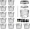 Hniuyun 12 pack Small Mason Jars, Glass Jars with Lids and Bands for Overnight Oats, Jam, Honey, Wedding Favors, Shower Favors, DIY Spice Jars(4 oz