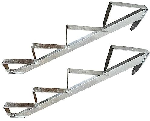Escalera de madera galvanizada/seleccionable 2-6 peldaños (4 peldaños)