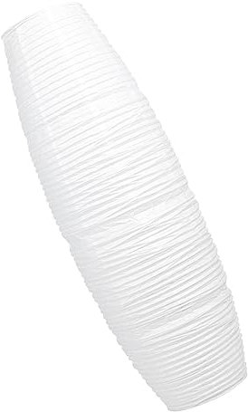HOMSFOU 1stk Lampenschirm Stehlampe Aus Papier Hoch Papierlampe Papier Heller Farbton Stehlampe Für Schlafzimmer Stehlampenabdeckung Metallbesatz Einzigartig Schmiedeeisen Leuchter Weiß