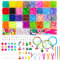 Sofore Gummibänder für Armbänder, 2500+ Kit Loom für Bänder Set 40 Rastern Bunte Gummibänder Kit für Armbänder Mädchen, Elastische Gummibänder für Mädchen Armband