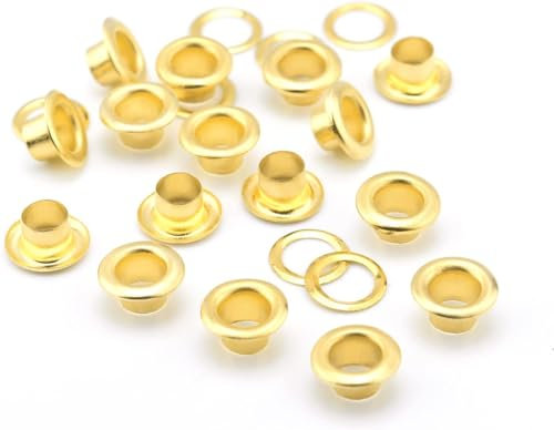 Juego de 500 ojales para los alicates Bibykivn de 6 mm (herramientas de ajuste no incluidas), ojales con caja de almacenamiento para tela, lonas, cortinas