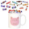 Mug Magique Chat garni d'un assortiment de 15 chocolats CELEBRATIONS, MILKA et KINDER, DAIM | Coffret Original Prêt à Offrir