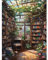 Viart Malen nach Zahlen Landschaft-Malen nach Zahlen Erwachsene, Bücherregal Paint by Numbers Adult für Home Wand Dekor 30x40cm