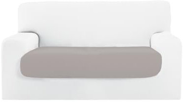BIANCHERIAWEB Copridivano Copriseduta Sofà Elasticizzato Tinta Unita Smile Tessuto Millerighe Seduta 4 Posti Grigio Sassi