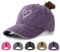 HeyCaps Pferdeschwanz Baseball Cap Damen Verstellbare Baseballkappe Vintage Mützen Sonnenschutz Basecap Mit Zopf Loch für Sommer Sport