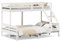 Willood Etagenbett Ohne Matratze Wachsbraun Massivholz Kiefer Weiß 90x200/140x200 cm mit bettgitter rausfallschutz Kinderbett