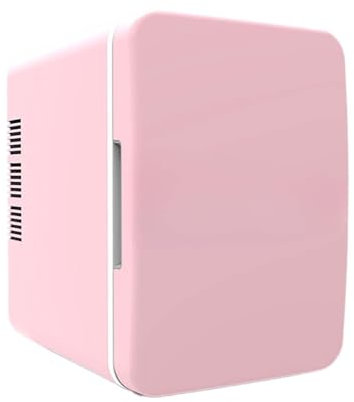 Colcolo 4L Mini Fridge Makeup Fridge Lightweight Thermoelectric and Warmer Beverage Refrigerator for Bedroom Dorm Living Room, pink