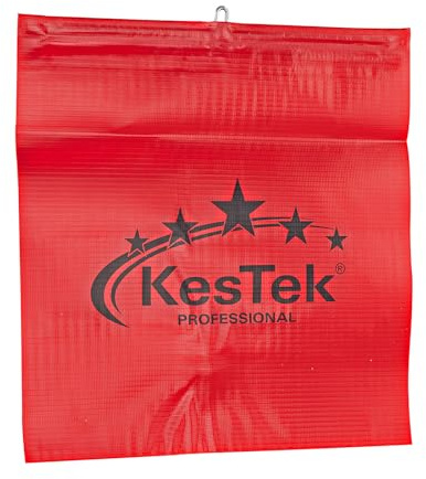 Kestek Warnflagge, Schlussfahne, Endfahne, rot - 300x300 mm, mit Aufhängeöse, für sichere Kennzeichnung von Fahrzeugen und Transporten, hochsichtbar und strapazierfähig