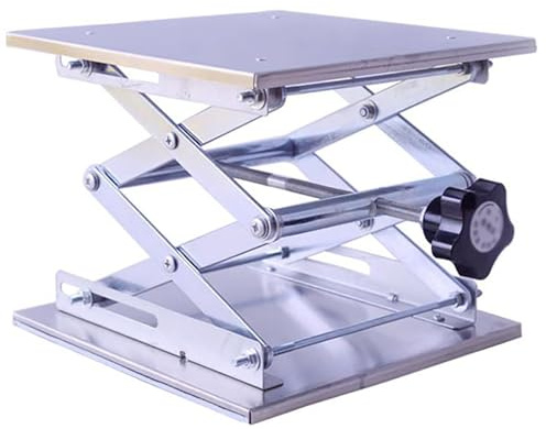 COYEUX Manueller Hubtisch, Labor-Wagenheberständer, Scheren-Wagenheber-Heber, für RC-Autos und Labor, 300 x 300 mm