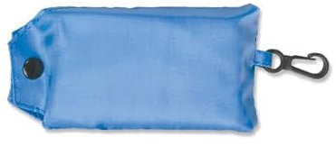 GIDUTEX Einkaufstasche faltbar Verwandelbar in Mini-Taschen-Format inkl. Karabinerhaken (Light Blue)