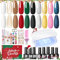 Coscelia Kit Uñas Semipermanente, 10 Colores Kit Uñas de Gel Completo con 6W UV LED Lampara, Base, Top Coat Glitter y Mate, Set Manicura Semipermanente para Uñas Regalo Preferido de Navidad