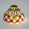 ZXMJYHK Tiffany-Ersatz-Lampenschirm, 20,3 cm, gelber Pfauen-Buntglas-Lampenschirm, Vintage-Kunst, Heimdekoration, kleine Öffnung, Lampenschirme for Wohnzimmer, Schlafzimmer, Restaurant